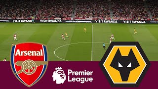 Arsenal 2 vs 1 Wolves  Video Game Simulation pes 2021 [upl. by Aihsotan]