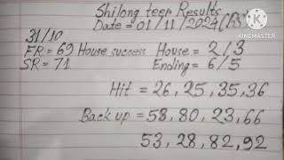 Date01112024 Shilong Teer Boss House Ending Hit Number every day Success [upl. by Kucik]