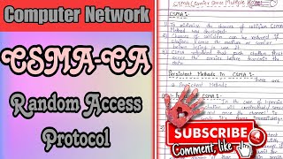 77  CSMACA  Random Access Protocol  Multiple Access Protocol computernetwork [upl. by Anailuy]