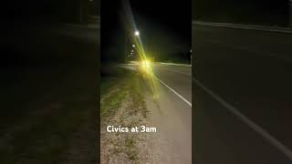 Civics at 3am cars honda civic ek b16 vtec 9000rpm GopStopGarage [upl. by Carma489]