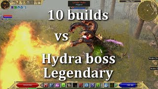 Titan Quest Ragnarok 10 builds VS Lernean Hydra Legendary [upl. by Audie867]