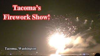 Fourth of July Firework Show in Tacoma [upl. by Eicam852]