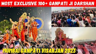 Mumbai Ganpati Visarjan 2023 Girgaon Chowpatty Mein Lakho Log Aaye😳  Lalbaugcha Raja Visarjan [upl. by Bannister467]