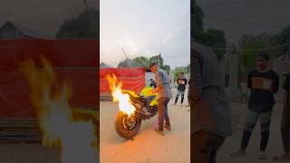 R15 exhaust fires 💥 shorts viralvideo trending foryou automobile subscribe [upl. by Elttil]