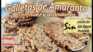 Galletas de Amaranto Sin Azúcar  En Estufa  Vegan  Cocina amp Vida Saludable [upl. by Tahpos]