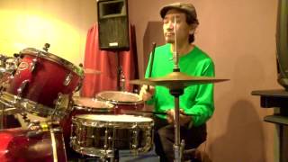 有名ドラム・パターンをコピー練習⑤【Steve GaddParadiddle Groove】from “Up Close”／山部三喜男 [upl. by Ikuy]