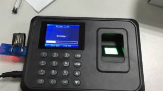 How to download the data of a 24quot TFT Biometric Fingerprint Password Attendance Time Clock [upl. by Yrroc]