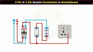 2 Pin amp 3 Pin Socket Connection in Switchboard [upl. by Euseibbob]