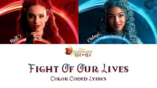 Kylie Cantrall amp Malia Baker  Fight of Our Lives Color Coded Lyrics Descendants The Rise of Red [upl. by Alleiram407]