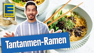 Tantanmen Ramen I Einfaches amp veganes RamenNudelnRezept [upl. by Ecart]