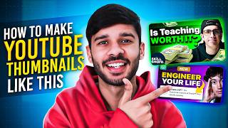 How to Make a Thumbnail with Glow Effect  Beginners  Devesh Sharma [upl. by Tena]