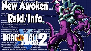 Xenoverse 2 New Awoken Raid Rewards amp Details [upl. by Gurolinick491]