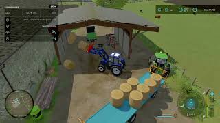 Farming Simulator 22ramassage de balles rondes [upl. by Yecram]