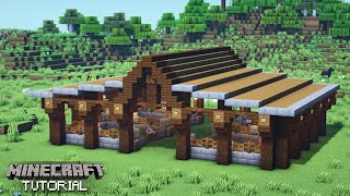 Minecraft Animal Barn Tutorial How To Build [upl. by Euqimod898]