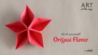 How to Fold  Origami Flower  Do It Yourself [upl. by Yllus173]