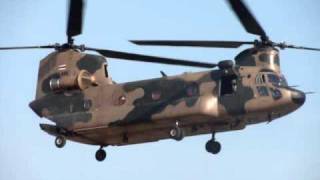 Thai Army Blackhawk Takeoff and Chinook landing [upl. by Ushijima]