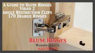 Blum Hinges Series  Angle Restriction Clips Take Your Cabinet from Opening 170 Degrees to 130 [upl. by Lari]