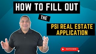 Real Estate Exam Prep How to fill out the PSI Real Estate Application [upl. by Neerual]