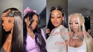 2024 LACE FRONTAL 🎀WIGS AND BUNDLES INSTALLS COMPILATION🫧💕 ✨ TikTok compilation🎀🫧 [upl. by Haliek664]