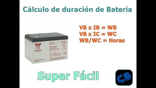 COMO CALCULAR LA DURACIÓN DE UNA BATERÍA CONECTADA A UN CIRCUITO [upl. by Zoubek]