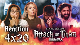 Attack on Titan DUB  4x20 Memories of the Future  Group Reaction [upl. by Suicul]