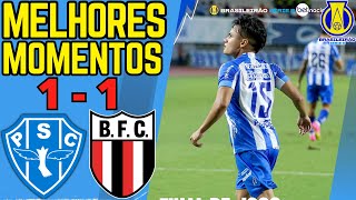 Paysandu x BotafogoSP  Série B 2024  Melhores Momentos  Notícias do Paysandu SC [upl. by Itsuj]