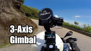 Feiyu G3 Ultra 3Axis Handheld Gimbal on Motorcycle  HeliPalcom [upl. by Mide]