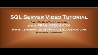 DateTime functions in SQL Server Part 25 [upl. by Hermon]
