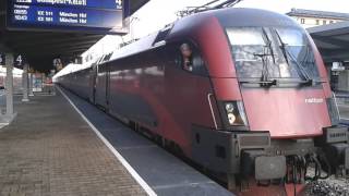 Railjet Departure at Augsburg with MEGA Taurus Sound [upl. by Airamesor122]