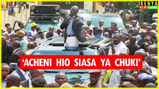 Ruto BLOCKED by Gen Z Crowd at Babu Owinos Embakasi East  Listen to his Angry Speech [upl. by Keare69]