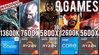 Core I5 13600K vs RYZEN 5 7600x RYZEN 5 5600x Core I5 12600K RYZEN 7 5800x3D Games 1080p1440p [upl. by Nollad]