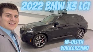 2022 BMW X3 30i with M Sport Package Black Sapphire on Tacora Red [upl. by Leile]