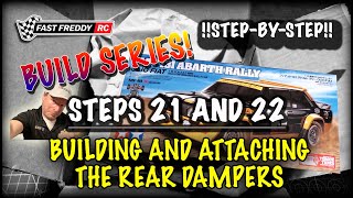 Tamiya Fiat 131 Abarth Rally on the MF01X Chassis  Step 21 and 22  The Rear Dampers [upl. by Kletter892]