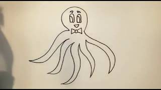 Kako nacrtati i obojati hobotnicu za djecu  How to Draw and coloring octopus for kids [upl. by Kress]