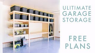 DIY Garage Storage  Shelf  Workbench Solution [upl. by Fisken748]