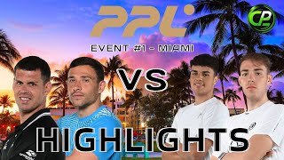 RAMIRO amp CAMPAGNOLO VS GARCIA amp GUERRERO  GRUPOS  PRO PADEL LEAGUE EVENT 1 MIAMI  HIGHLIGHTS [upl. by Euqnom901]