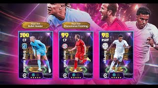 eFootball MSN PACK OPENING  Lets Review New Player Haaland  Kane  LIVE efootball [upl. by Ahsasal354]