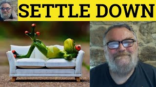 Define Settle Down  Settle Down Explained  Settled Down Examples  Settle Down  Phrasal Verbs [upl. by Adlei]