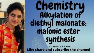 Alkylation of Diethyl malonatemalonic ester SynthesisSynthesis via EnolatesBSc 3rd year [upl. by Esela]