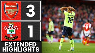 EXTENDED HIGHLIGHTS Arsenal 31 Southampton  Premier League [upl. by Eivla]