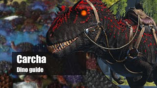 Carcha PVP tested  Carcharodontosaurus dino guide  ARK Survival Evolved [upl. by Nalced]