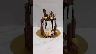 Chocolate overloaded cake with fresh fruit cake inside❤️ cake birthday youtubeshorts shortfeed [upl. by Ibmat]