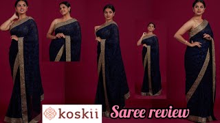 Koskii saree review  saree review  lkoshreya [upl. by Ahgiel]