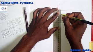 ORTHOGRAPHIC PROJECTIONSECTIONING  Test question 1 and 2 [upl. by Ylas]