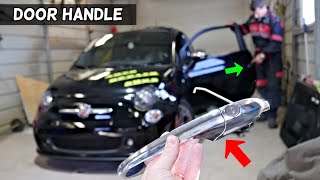 FIAT 500 EXTERIOR DOOR HANDLE REMOVAL REPLACEMENT [upl. by Anaujat280]