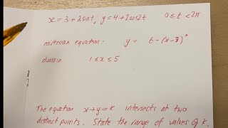 Parametric equations and points of intersection  A level Pure Maths [upl. by Issim]