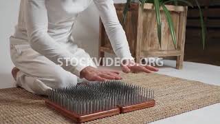 yoga person touching Sadhu Board practic [upl. by Gnek]