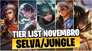 TIER LIST DOS MELHORES HERÓIS DA SELVA NO HONOR OF KINGS  NOVEMBRO 2024 [upl. by Stewardson]