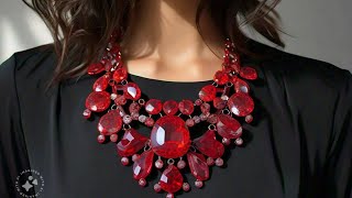 Stunning Red Necklace Idea [upl. by Zoa]