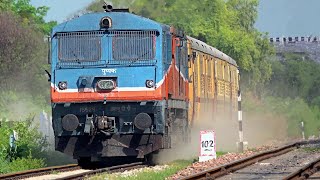 6in1 SPEEDING DIESEL TRAINS  DUST STORMING TOASTERS IN FAZILKA SECTION PUNJAB  INDIAN RAILWAYS [upl. by Ocir]